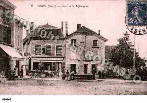 Ville de TREPT, carte postale ancienne