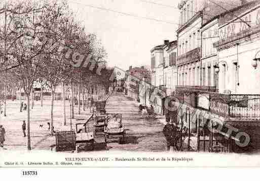 Ville de VILLENEUVESURLOT, carte postale ancienne