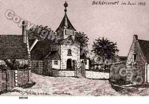 Ville de BEHERICOURT, carte postale ancienne