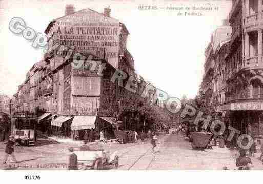 Ville de BEZIERS, carte postale ancienne