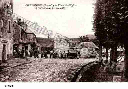 Ville de CHEVANNES, carte postale ancienne