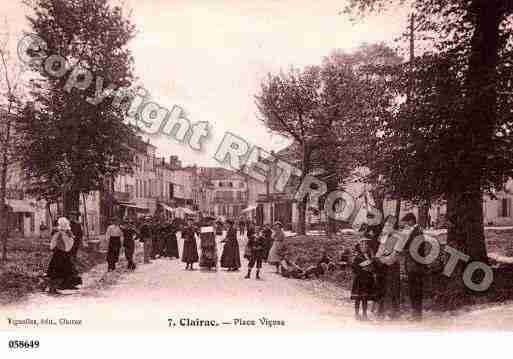 Ville de CLAIRAC, carte postale ancienne