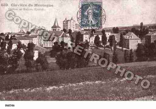 Ville de CLAVIERES, carte postale ancienne