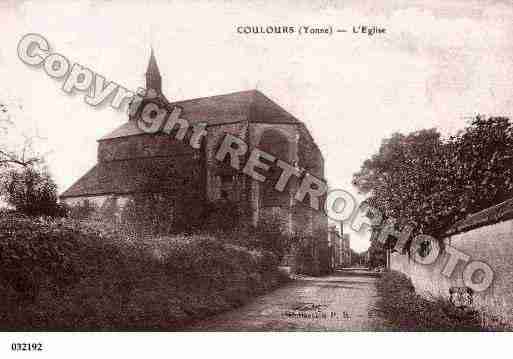 Ville de COULOURS, carte postale ancienne