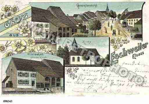 Ville de ESCHWILLER, carte postale ancienne Ville de ESCHWILLER, carte postale ancienne