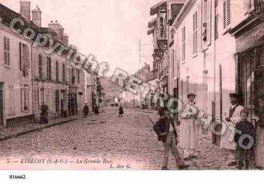 Ville de ETRECHY, carte postale ancienne