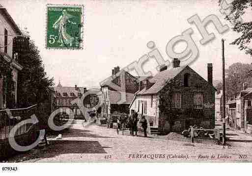 Ville de FERVAQUES, carte postale ancienne