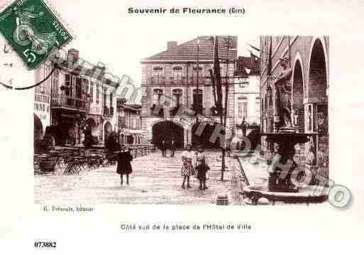 Ville de FLEURANCE, carte postale ancienne