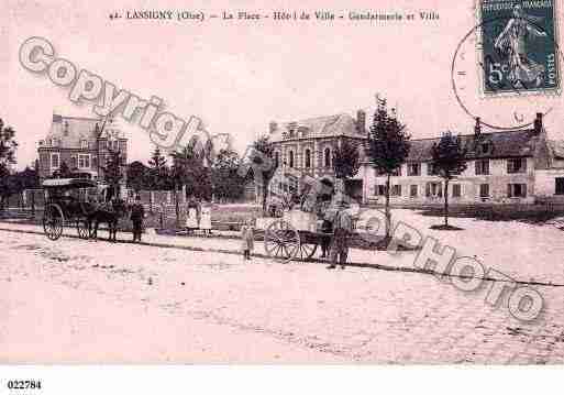 Ville de LASSIGNY, carte postale ancienne