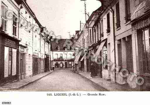 Ville de LIGUEIL, carte postale ancienne