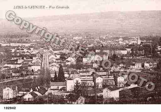 Ville de LONSLESAUNIER, carte postale ancienne