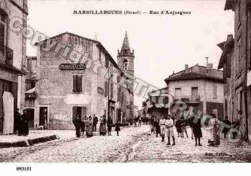 Ville de MARSILLARGUES, carte postale ancienne