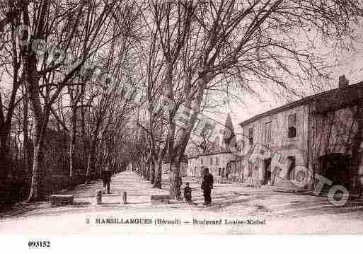 Ville de MARSILLARGUES, carte postale ancienne Ville de MARSILLARGUES, carte postale ancienne