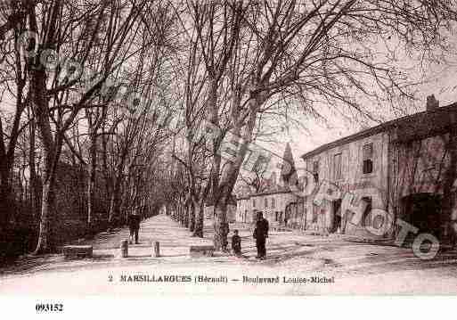 Ville de MARSILLARGUES, carte postale ancienne