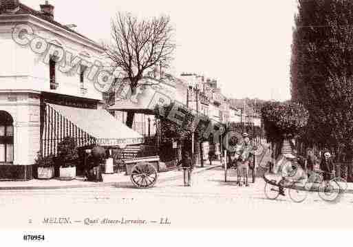 Ville de MELUN, carte postale ancienne