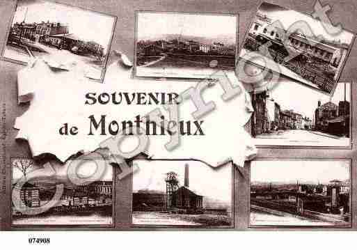 Ville de MONTHIEUX, carte postale ancienne