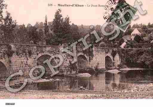Ville de MOUTIERD'AHUN, carte postale ancienne