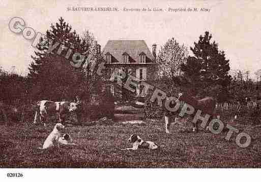 Ville de SAINTSAUVEURLENDELIN, carte postale ancienne Ville de SAINTSAUVEURLENDELIN, carte postale ancienne