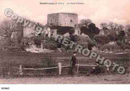 Ville de SEMBLANCAY, carte postale ancienne