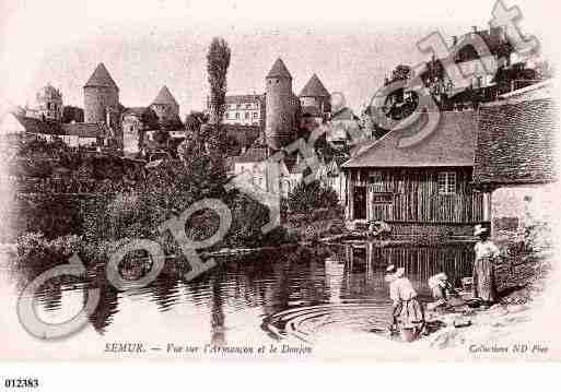 Ville de SEMURENAUXOIS, carte postale ancienne