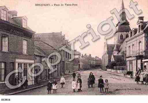 Ville de SERQUIGNY, carte postale ancienne