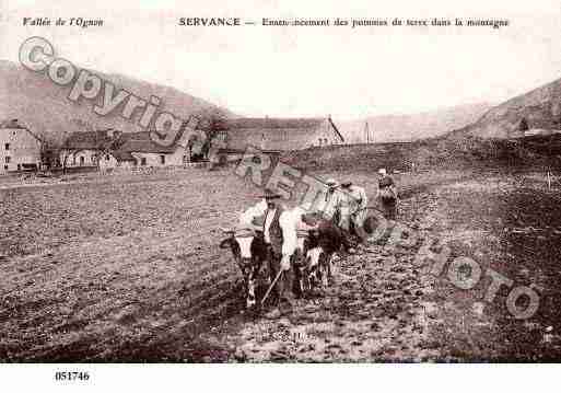 Ville de SERVANCE, carte postale ancienne