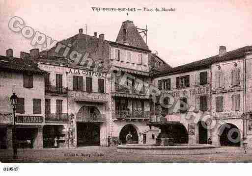 Ville de VILLENEUVESURLOT, carte postale ancienne