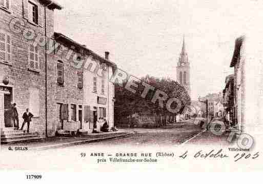 Ville de ANSE, carte postale ancienne