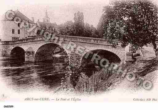 Ville de ARCYSURCURE, carte postale ancienne