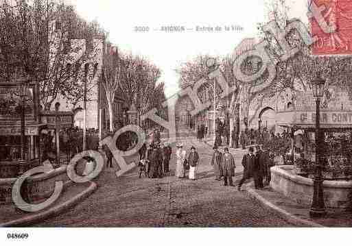 Ville de AVIGNON, carte postale ancienne