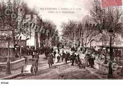 Ville de AVIGNON, carte postale ancienne