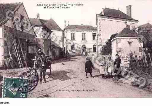 Ville de AZAYSURCHER, carte postale ancienne