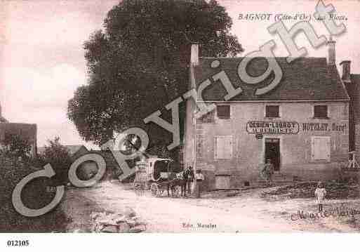 Ville de BAGNOT, carte postale ancienne