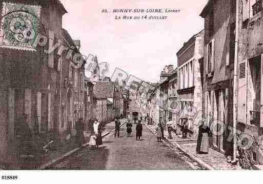 Ville de BONNYSURLOIRE, carte postale ancienne