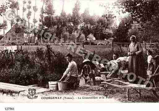 Ville de COURGENAY, carte postale ancienne