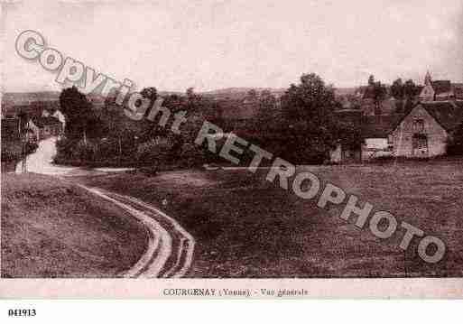 Ville de COURGENAY, carte postale ancienne