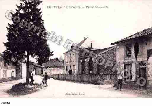 Ville de COURTISOLS, carte postale ancienne