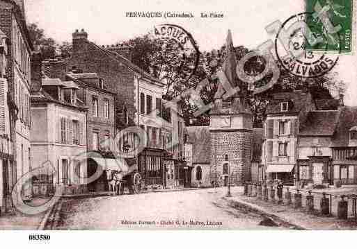 Ville de FERVAQUES, carte postale ancienne