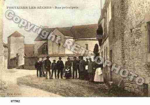 Ville de FONTAINESLESSECHES, carte postale ancienne