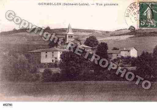 Ville de GERMOLLES, carte postale ancienne