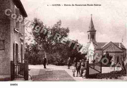 Ville de GIENS, carte postale ancienne