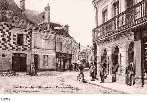 Ville de LIGUEIL, carte postale ancienne