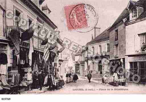 Ville de LIGUEIL, carte postale ancienne