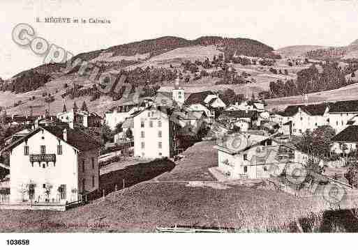 Ville de MEGEVE, carte postale ancienne