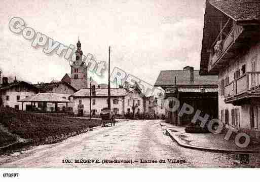 Ville de MEGEVE, carte postale ancienne