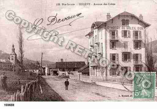 Ville de MEGEVE, carte postale ancienne