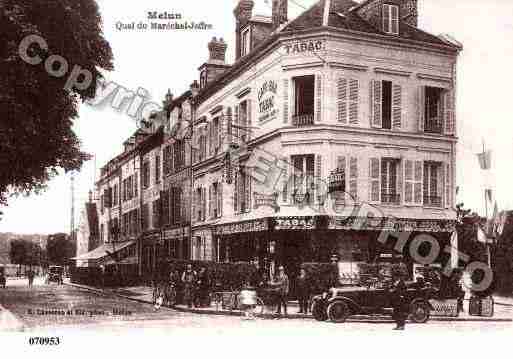 Ville de MELUN, carte postale ancienne