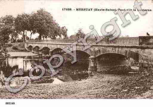 Ville de MERSUAY, carte postale ancienne