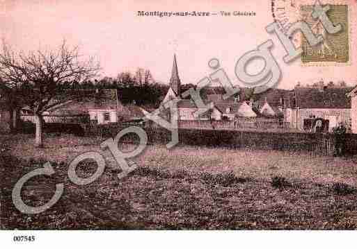 Ville de MONTIGNYSURAVRE, carte postale ancienne Ville de MONTIGNYSURAVRE, carte postale ancienne