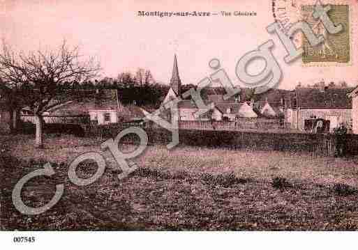 Ville de MONTIGNYSURAVRE, carte postale ancienne